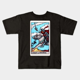 Card #61 - Knight Of Swords - Rider Waite Smith Tarot Kids T-Shirt